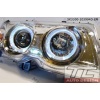 Lampy Przednie BMW E46 4D (sedan/combi) 1999-2002, Chrom / Angel Eyes / RINGI