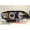 Lampy przednie BMW E-53 X5 czarne / Angel Eyes / Ringi / soczewki