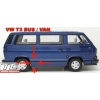 VW T3 Transporter, Multivan - listwa boczna, szeroka, prawa strona tył / right rear side panel / rechts seiten Heckpanel -  TC-T3SLPT-01